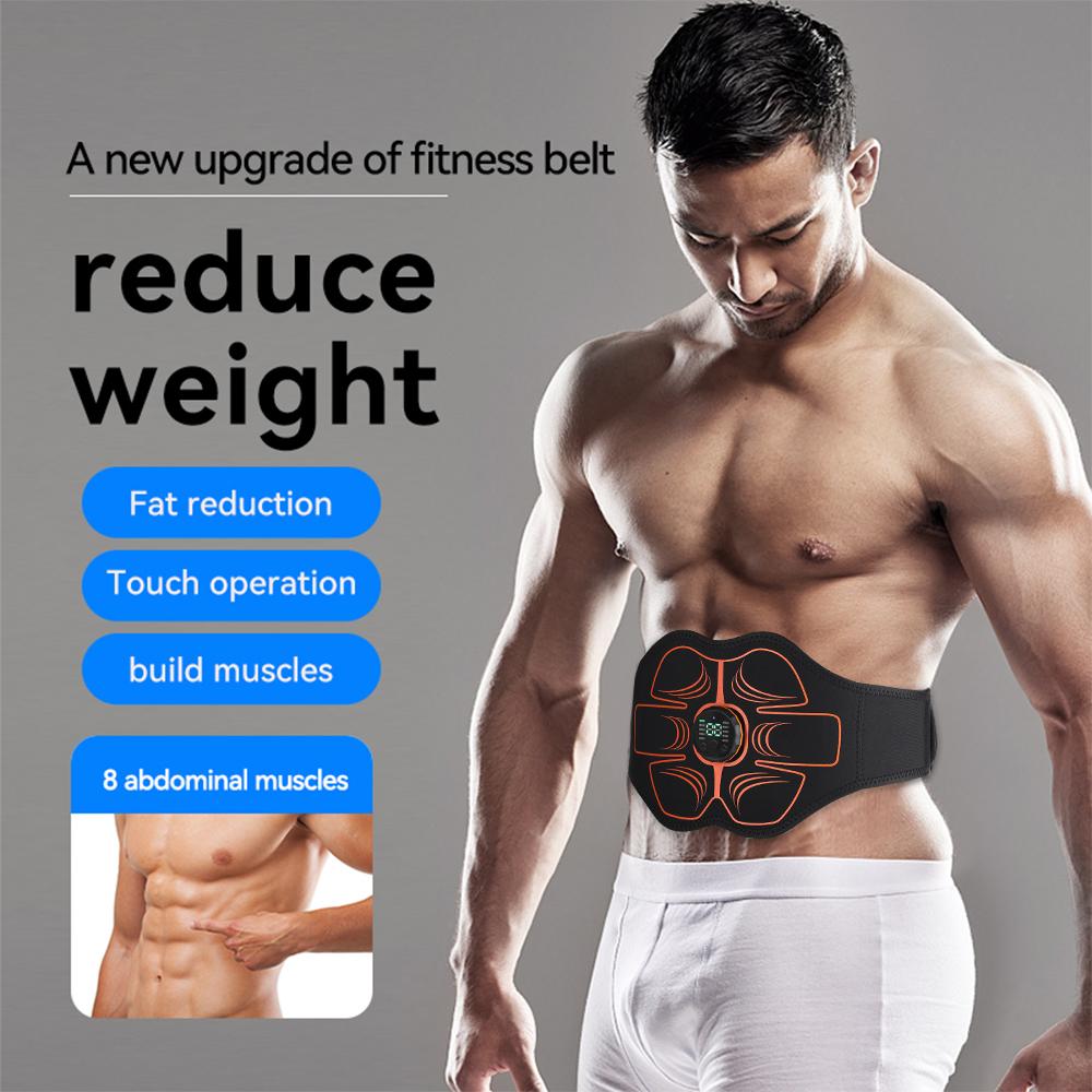 Abdominal Muscle Training Belt Electric Muscle Stimulator USB Rechargeable Waist Abdominal Weight Loss Home Fitness Equipment