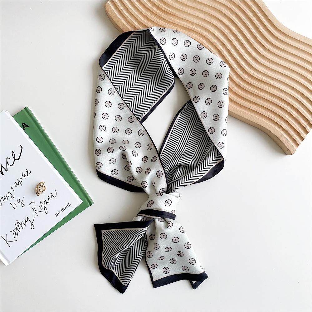 New Scarves Silk Scarves Women'S Spring And Autumn Season Long Decorative Professional Scarves Summer Thin Styles Paired With Shirts Stylish