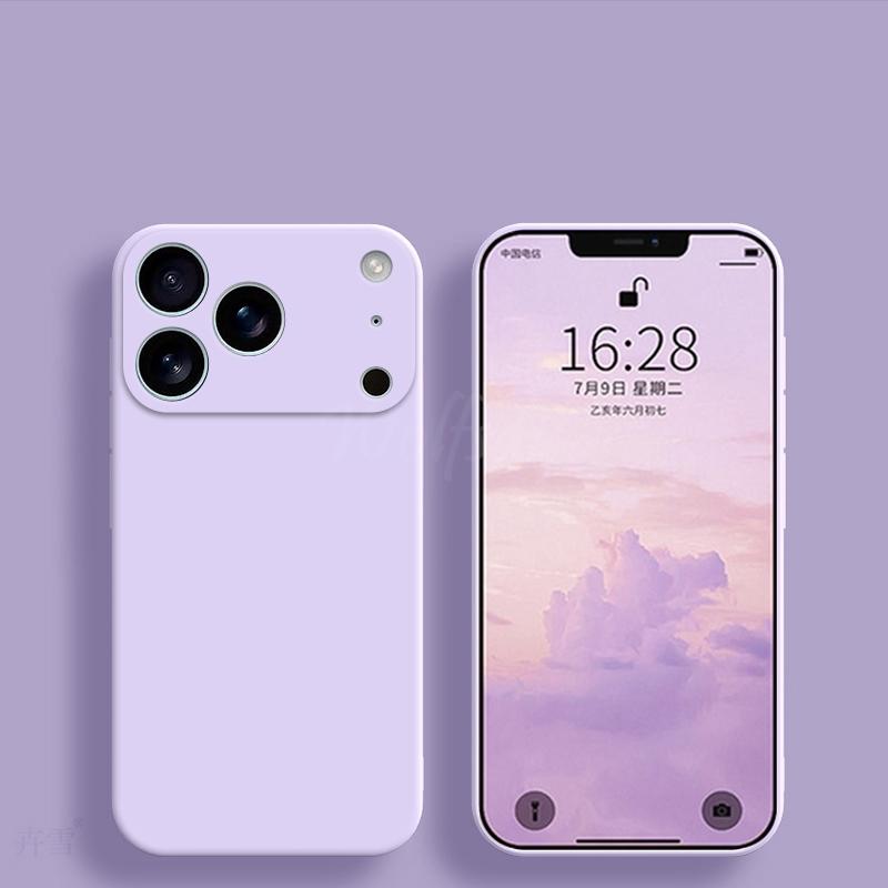 Чехол для iPhone 17 Pro Чехол из жидкого силикона Обычный резиновый ТПУ Чехол Для iPhone 17 Pro Чехол-защита Для iPhone 17 Air Pro Max Чехол