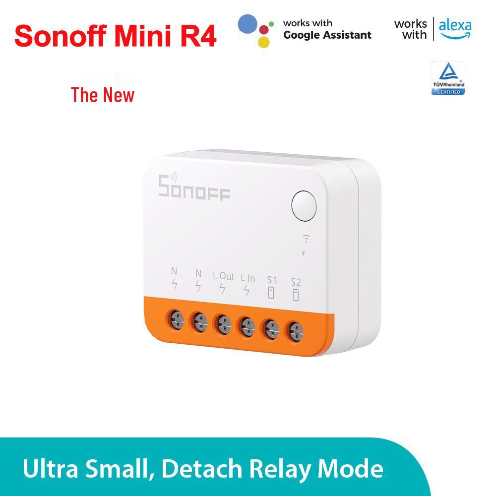 Wi-Fi умный переключатель Sonoff Mini R4: Двойное управление, Удаленное включение/выключение, Простое включение/выключение устройства с возможностью Micro-Link