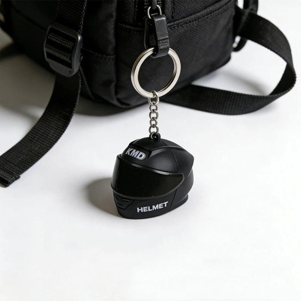 3D Helmet Keyring Light LED Creative Bag Key Pendant Party Favor