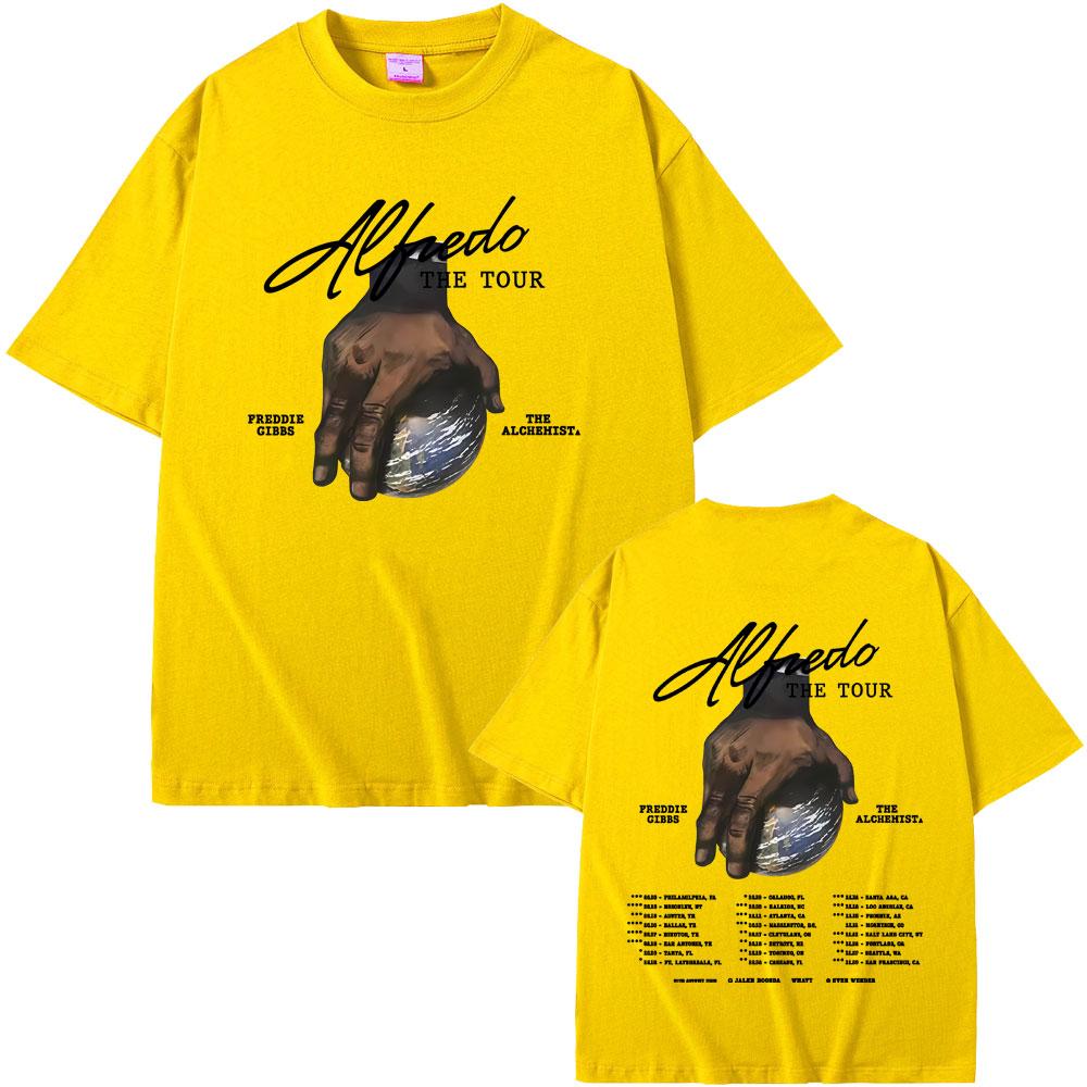 Rapper Freddie Gibbs and The Alchemist Alfredo The Tour 2025 Tshirt Men Women Hip Hop Fashion Pop Music T Shirts Short Sleeve