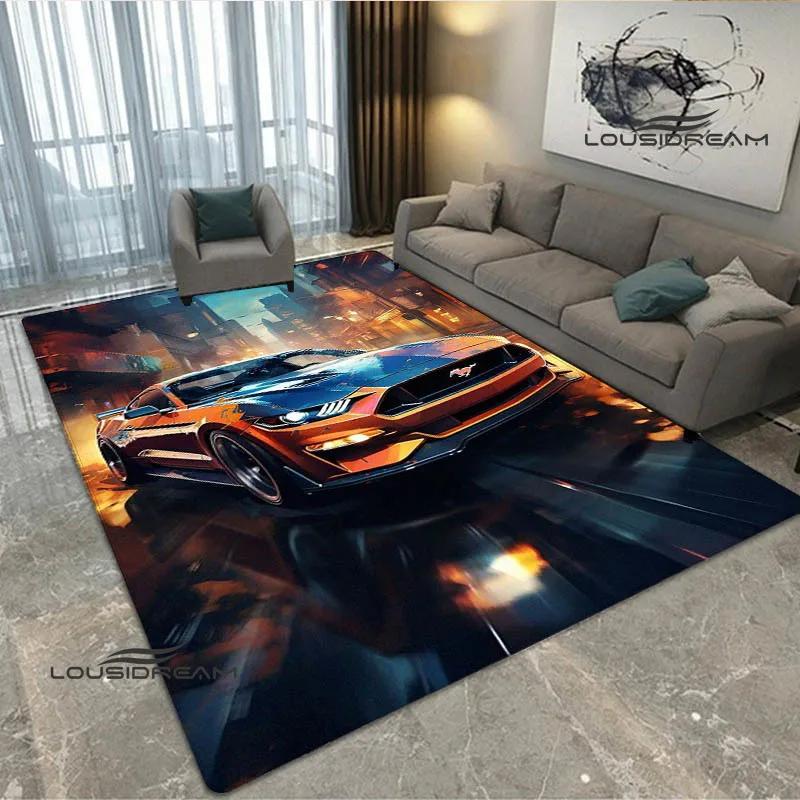 3D ковер с логотипом автомобиля M-Mustang, кухонные коврики, нескользящий ковер, уличные ковры, ковер для зоны, декор спальни, подарок на день рождения