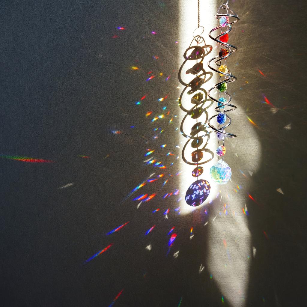 1 шт. 3D Спиральный подвесной декор в виде хрустального шара, радужный подвес для создания радуги, ловец солнца, подвесной декор - музыка ветра