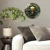 Contemporary 30cm Round Glass Wall Clock with Sweep Second Hand and Quartz Movement