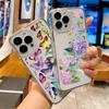 Модный цветочный чехол для телефона iPhone 16 15 14 Pro Max 13 12 11 ударопрочный силиконовый чехол прозрачный чехол