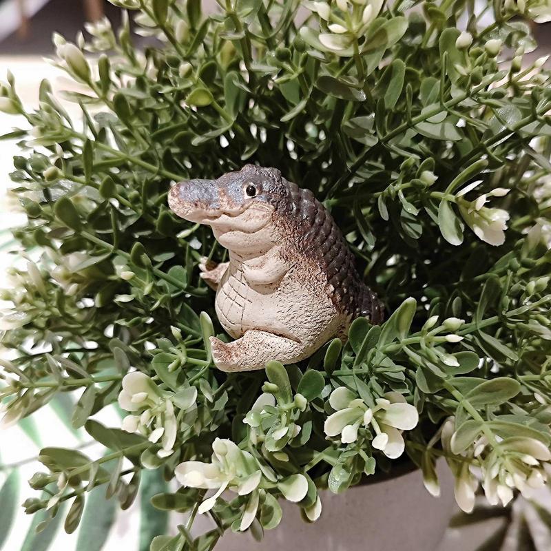 High Quality Simulation Animals Model Alligator Figure Figures Solid PVC Figurines Toy Chubby Animal Ornament For Kids Gift