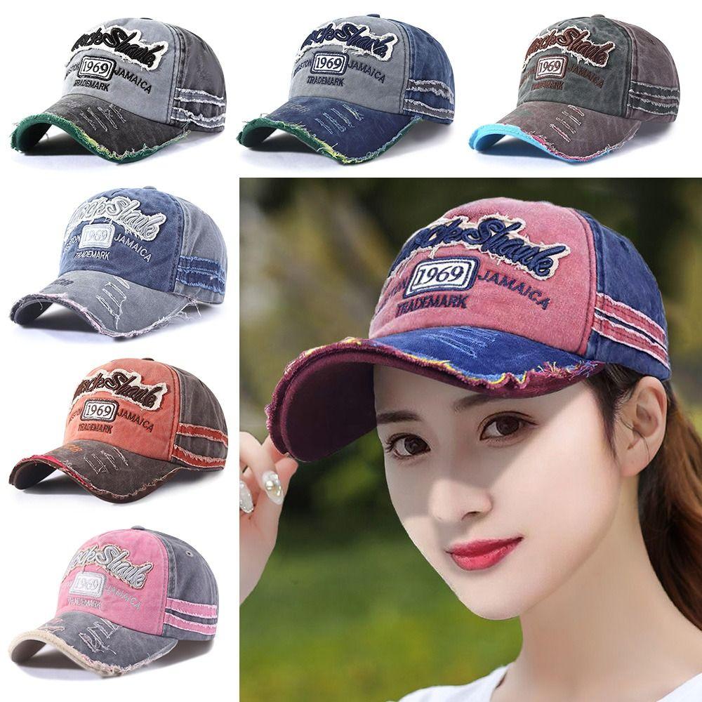 Вышитые Бейсболки Мужские Женские Ретро Стирка Хлопок Snapback Кепки Потертые Выцветшая Кепка Для Активного Отдыха Спортивный Козырек Солнцезащитная Шляпа Унисекс