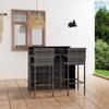 Day and Night - Day and Night Garden Bar Furniture Set 3 Pieces Gray