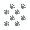 ForzaGroup Paw Cutting Sticker Sticker Paw Print Cat Dog Cute Car Waterproof Set of 8 (12-01)