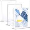 3 Pack A4 Acrylic Sign Holder 29.7cm *21cm - Business & Store Sign Holders - Vertical Double-Sided Acrylic Stands