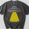 Retro UFO Saucer Pop Art Graphic Tee, Comfort Colors Cotton (Oversized Fit)