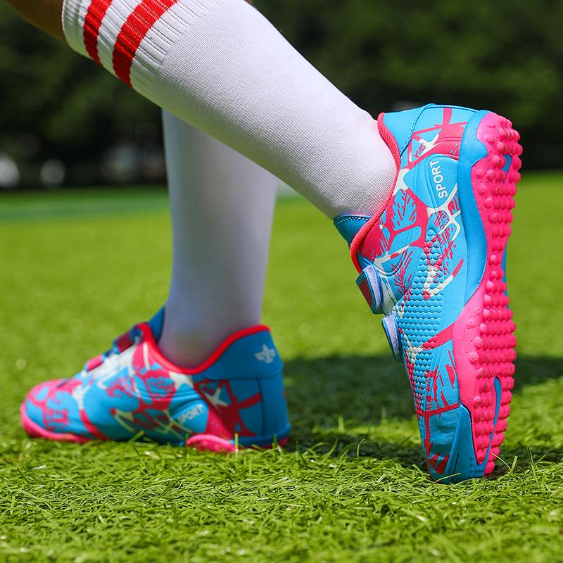 Тренировочные TF футбольные бутсы для мальчиков, противоскользящие молодежные футбольные бутсы с искусственной травой, спортивные тренировочные бутсы для девочек, футбольные бутсы