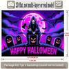 Party Backdrop Halloween Flat Banners Spooky Skeleton Pumpkin Celebrations Wedding Enthusiasts Celebration Photo Booth Front Door Decor