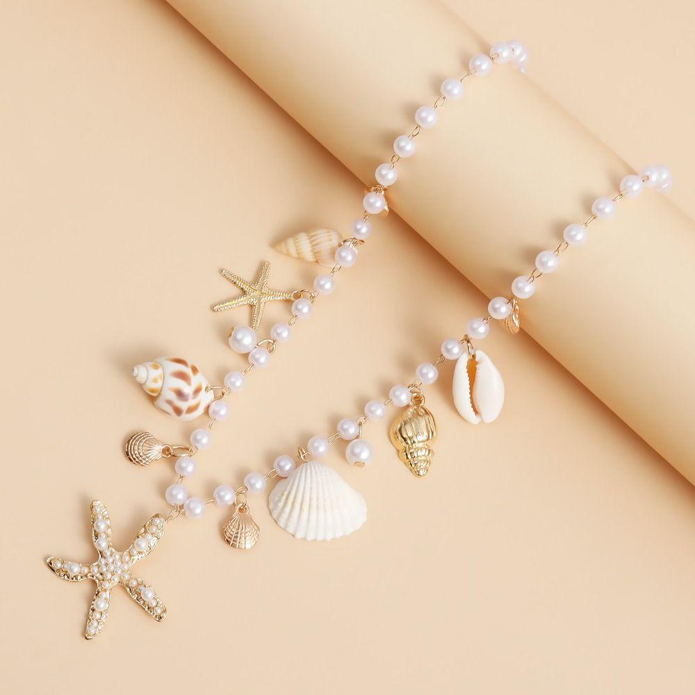 Цепочка на талию с имитацией жемчуга, богемная ракушка, модные ювелирные изделия, аксессуары для женщин