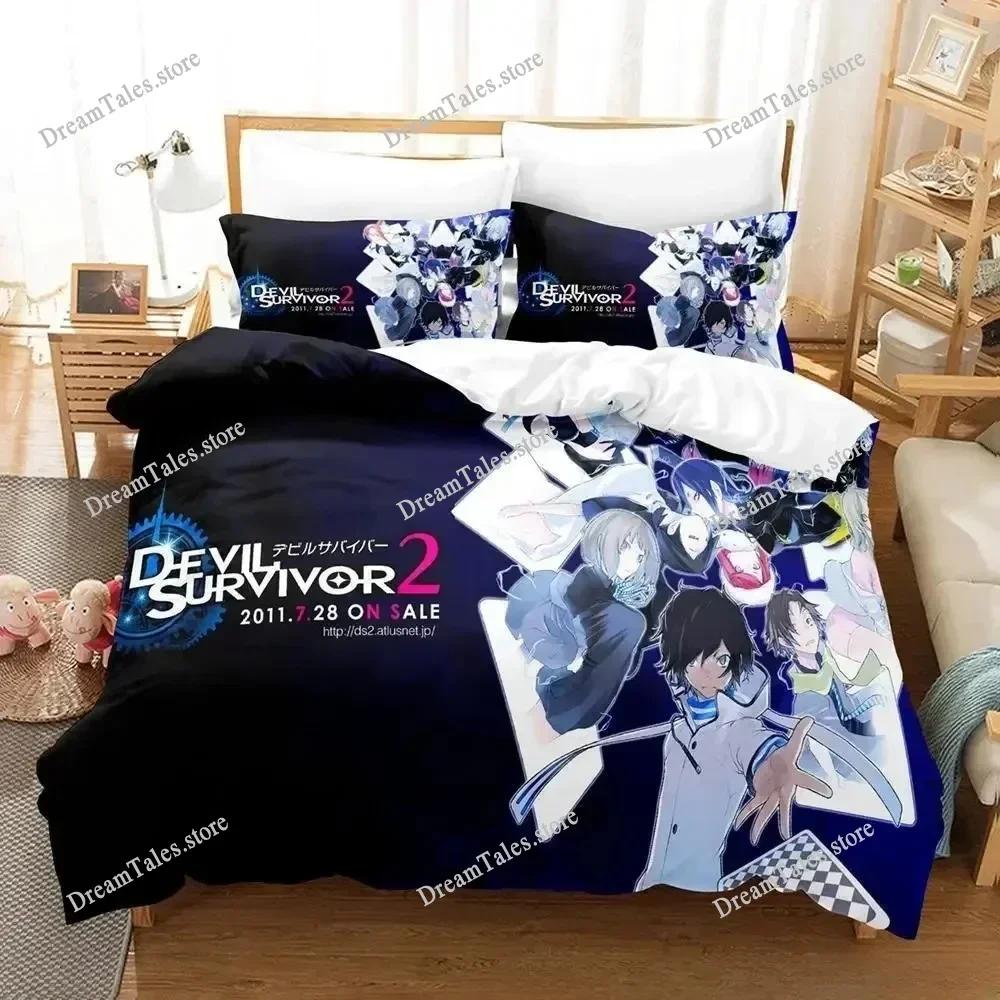 3D Печатный Аниме Devil Survivor 2 Комплект Постельного Белья Пододеяльник Покрывало для Спальни Односпальное Двуспальное King Size Покрывало Домашний Текстиль