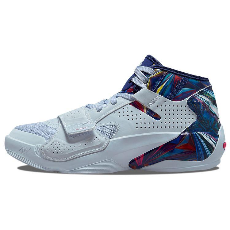 Мужские кроссовки Air Jordan Zion 2 PF Hope Diamond Белые Полу-голубые Насыщенно-королевский-синий DM0858-467