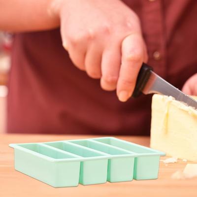 Силиконовая форма для масла с крышкой, большая маслоделница, антипригарный лоток для масла для пирожных, домашнее чесночное масло с травами