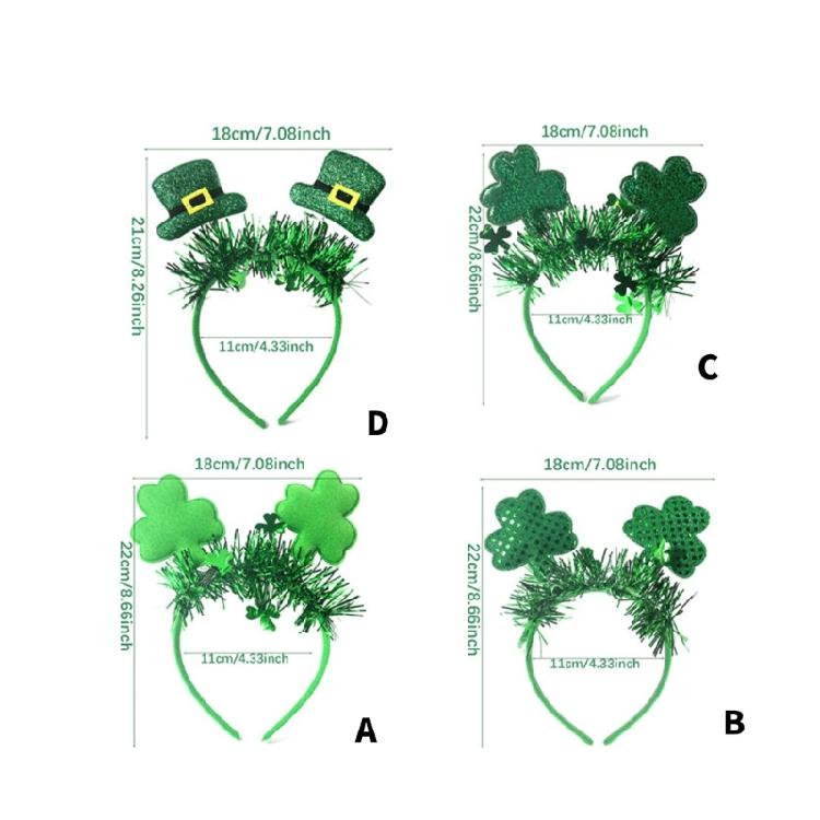 Irish Festival Headband Hairband Patricks Day Party Costume Accessories for Men Women Cosplay Theme Parties Photography