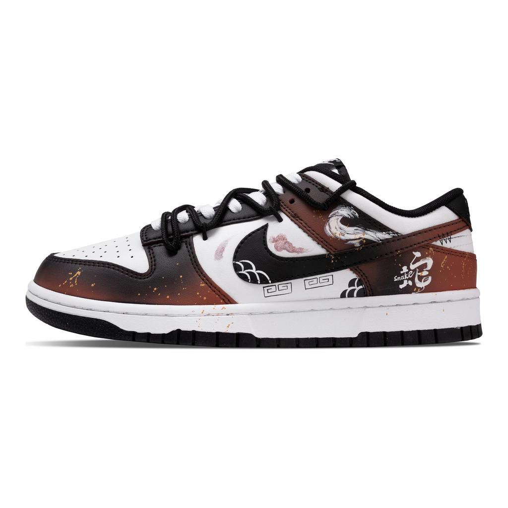 Nike Dunk Serpent Lucky Abrasion Resistant Lightweight Low top Skateboard Shoes Unisex Black Red DD1391-100(Team244-)