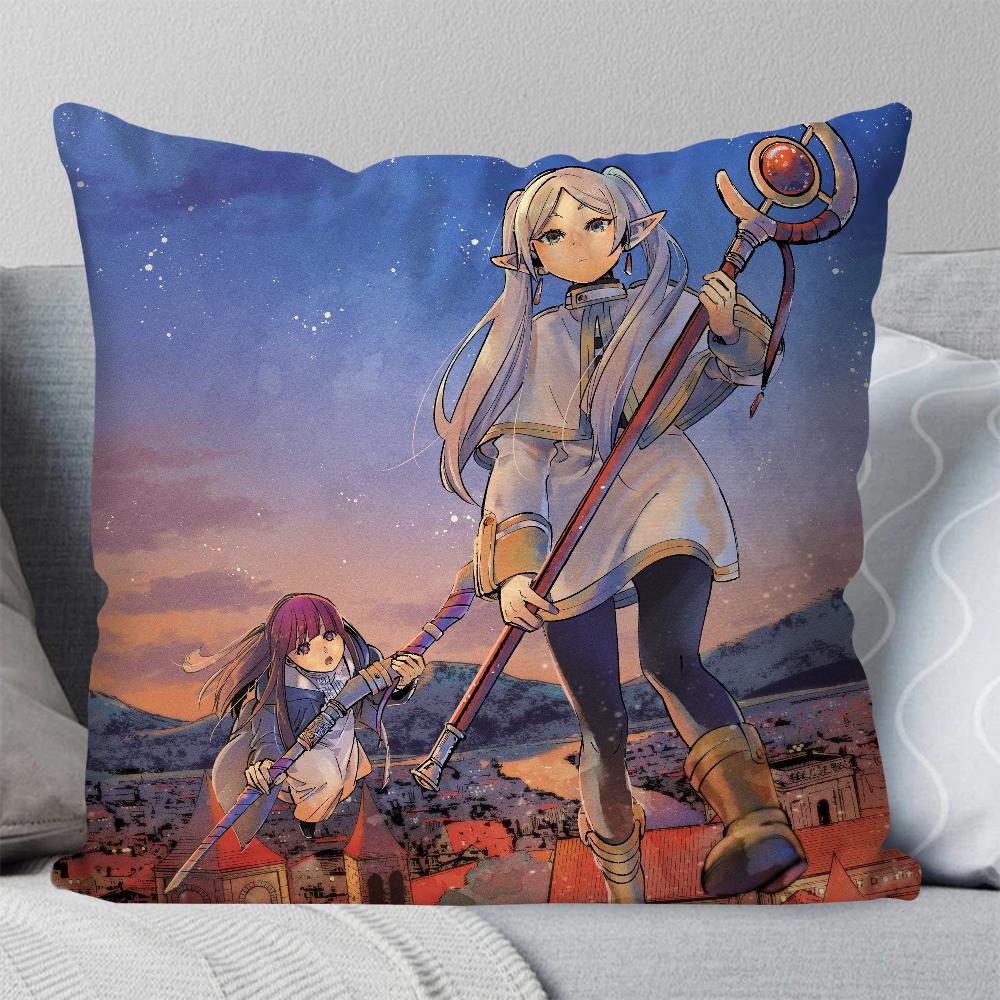 Аниме Фрирен, превыше конца путешествия, Наволочка, Квадратная подушка, Спальня, Диван, Отдых, Комфорт, Автомобиль, Гостиная, Домашний декор 40X40