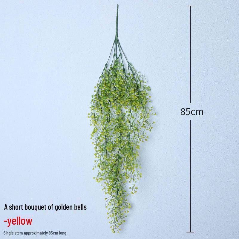 Golden Bell Willow Artificial Trailing Flower Vine for Indoor Wall Decoration