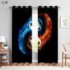 Крутые Вода и Огонь Футбол Горячая Кровь 3D-принтованные Шторы Подходят для Спальни Гостиной Киберспортивные Декоративные Шторы 2 ШТ