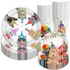 Pet Birthday Party Arrangement Paper Cup Paper Plate Knife Fork Spoon Set Pet Cat Kitten Cutlery