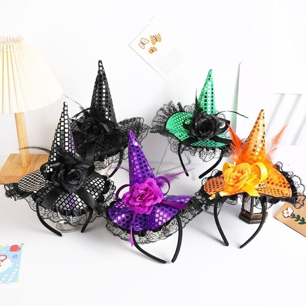 Cartoon Witch Hat Party Decorations Headband Fashion Hair Hoop Halloween