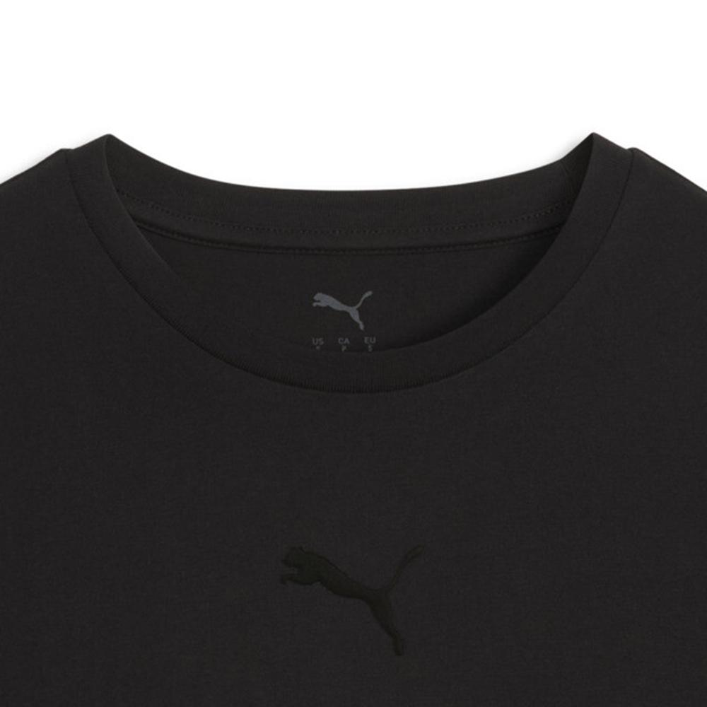 Puma Вязаная простая однотонная футболка с круглым вырезом и коротким рукавом Женские топы 637774-01
