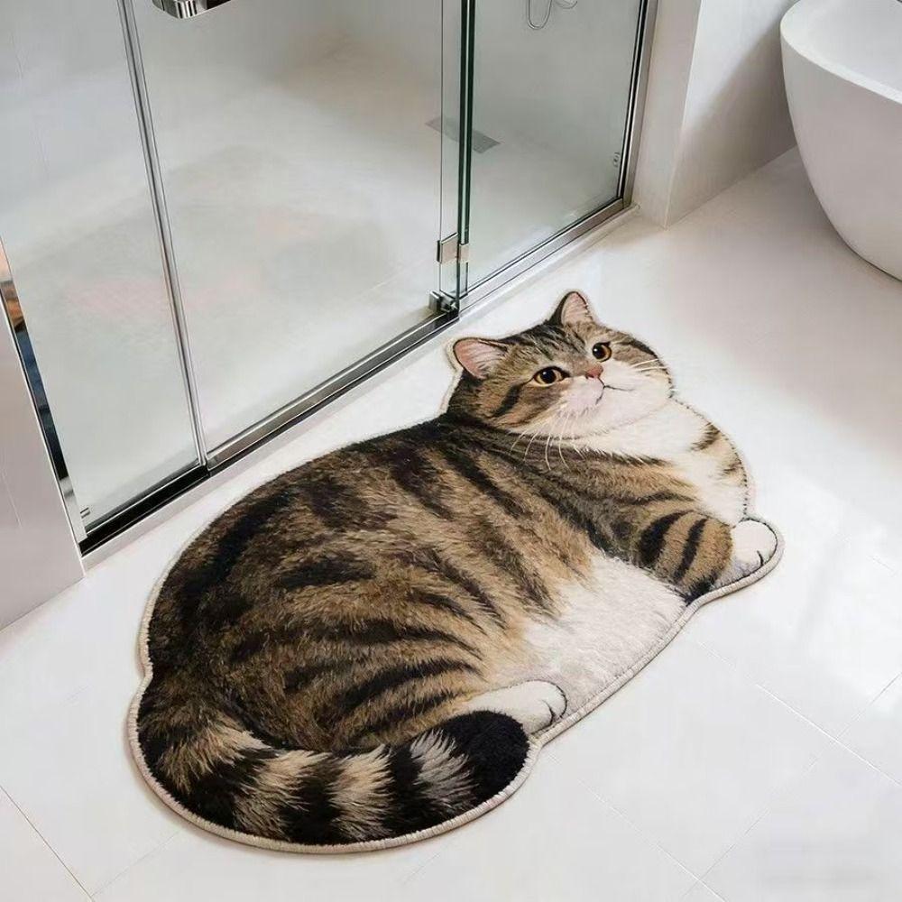 36*60cm Bathroom Carpet Ragdoll/Cow Cat Bedroom Door Small Rug Floor Mat Living Room Tea