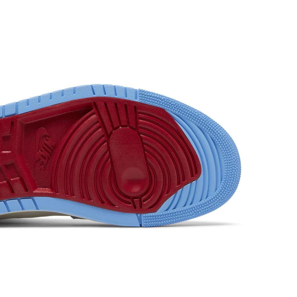 Womens Air Jordan 1 High Zoom Comfort 2 'University Blue' (women's sizes) Phantom / Ice Blue / Gym Red / University Blue Vintage Basketball Shoes