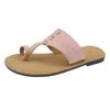 2025 Summer New Retro Toe Slippers Women's Wear Niche Flat-bottomed Soft-soled Beach Sandals