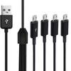 150cm 4 Port Micro USB to USB Splitter Charging Cable For Huawei Samsung Xiaomi Smartphone Tablet