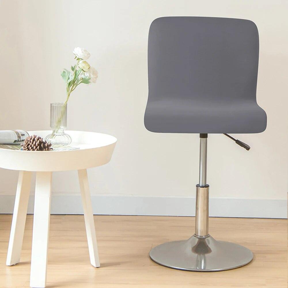 Эластичный однотонный короткий чехол на заднюю панель из спандекса, чехол на барный стул, безрукий чехол на сиденье для стула для отеля, банкета, чехлы на стул для гостиной