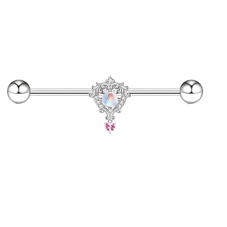 Pink Butterfly Heart Navel Lip Nipple Belly Piercing Jewelry Ear Studs Nose Rings Belly Button Rings