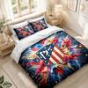 Bedding Set 1 Duvet Cover 2 Pillowcases Atletico Madrid Print Bedroom Home Decoration