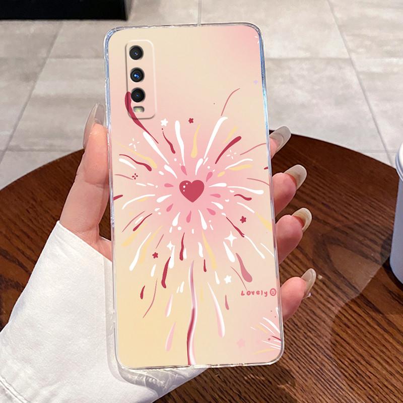 Jelly Casing For VIVO Y70S / IQOO U1 Fundas Capa Clear Silicone Soft TPU Back Cover Cute Cat Rabbit Heart Protective Case Coque