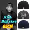 Big Size 65cm Winter Plush Warm Wool Dad Landlord Hat Women Men Large Size Skullies Beanies Caps Hip Hop Round Guppi Beret Hats