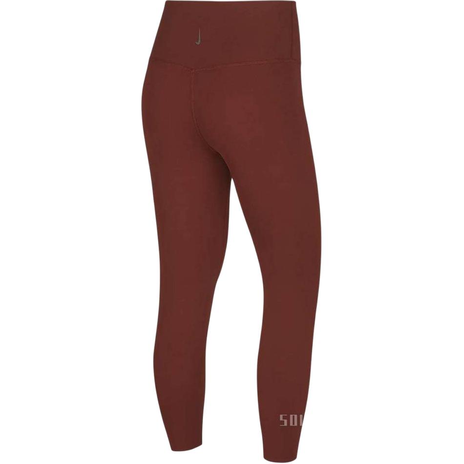 Nike Yoga Luxe Solid с высокой талией эластичные спортивные штаны женские низы Oxford-Brown CJ3802-217