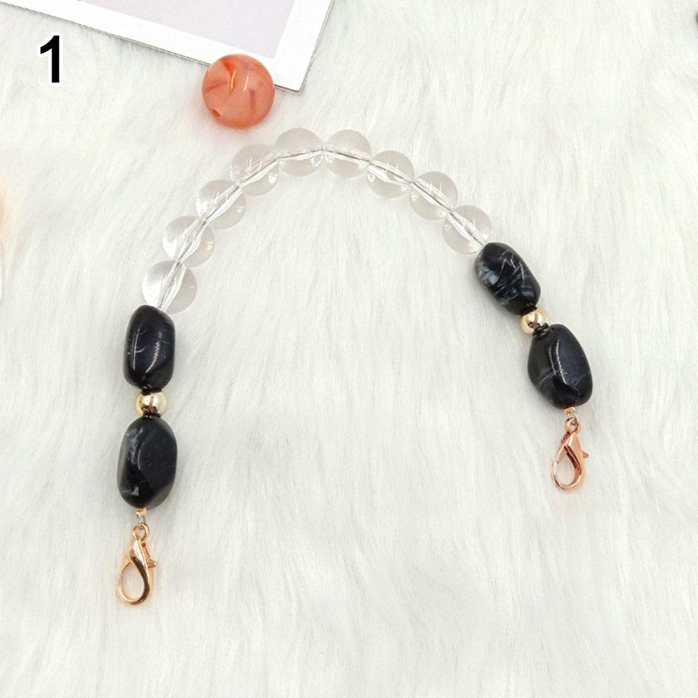 DIY Retro Handbag Chain Colorful Replaceable Bags Belt Resin Extension Bead Chain Phone Case Accessories