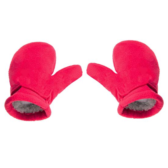 Infant Gloves Thick Fastener Tape Autumn Winter Toddler Boys Girls Adjustable Plush Gloves for Outdoor