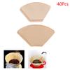 40 шт. экологически чистые неотбеленные оригинальные деревянные ручные фильтры для кофе