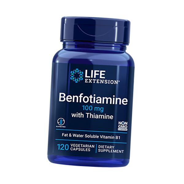 Бенфотиамин с Тиамином, Benfotiamine with Thiamine, Life Extension 120вегкапс (72346025)