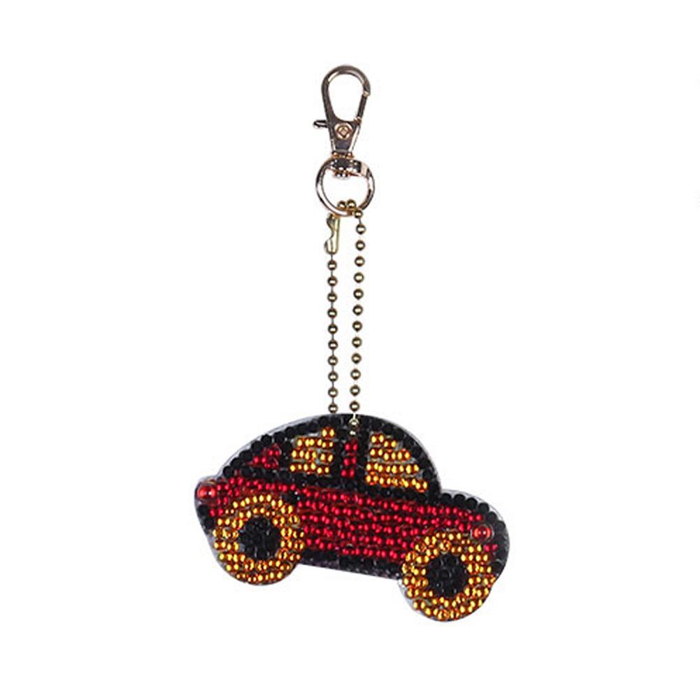 DIY Full Drill Diamond Painting Mini Car Keychain Bag Hanging Decoration Crafts Materials Kit