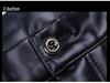 Men's Korean Style Slim Fit Motorcycle Leather Pants - Fleece-Lined, Skinny, Elastic, Spring/Autumn Trend