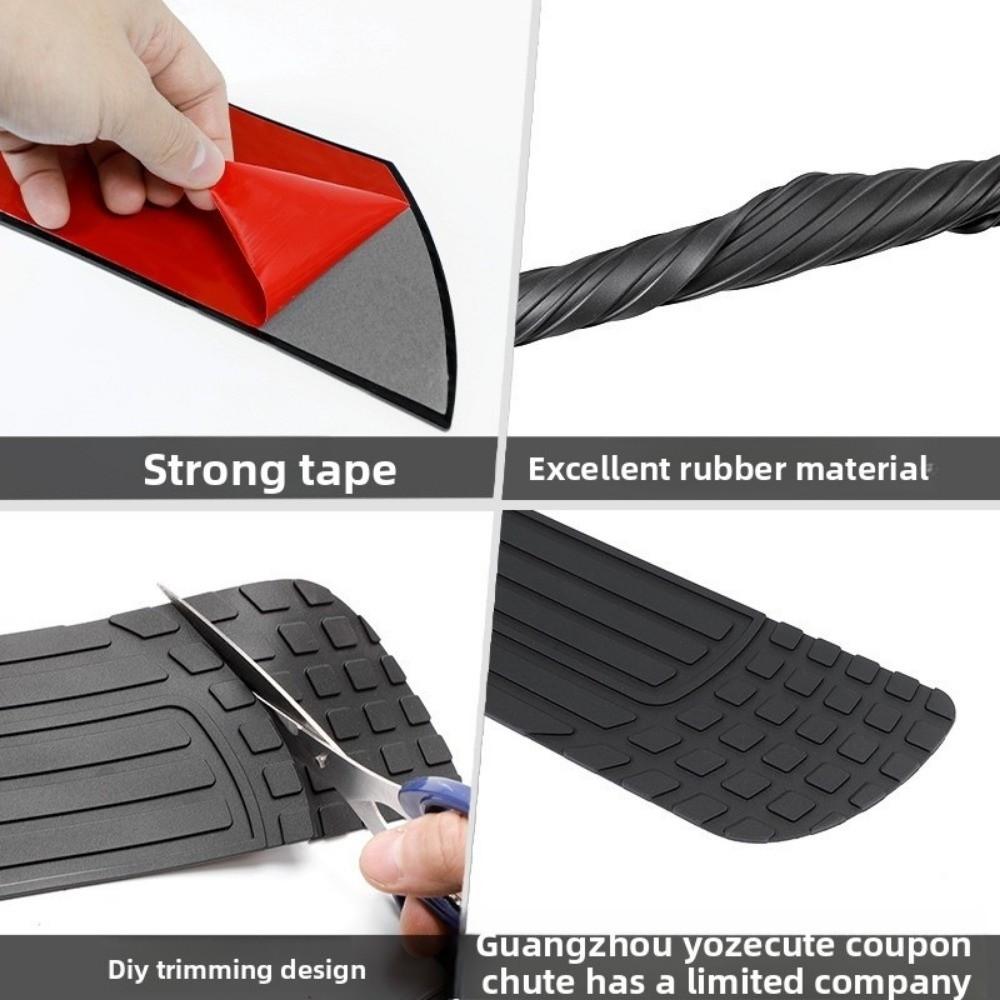 Black Car Rear Bumper Trim Universal Protector Sticker Strip Car Stylings