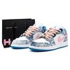 Air Jordan 1 Деним, Кожаные износостойкие низкие винтажные баскетбольные кроссовки Женские Синие DM8947-100(Команда-КОРОБКА)-Случайные упаковочные пакеты