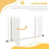 Metal Pet Safety Gate Dog Gate Folding Fence 74 87cm White