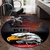1PC round rug Ahly Football club Printed Round Area Rug ,Rug For Home Office, Round Chair Rug, Decorative Carpet Fan gifts Christmas gift